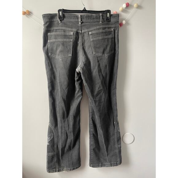 Y2K Reworked Denim Wide Leg Distressed Baggy Jeans - Picture 5 of 7